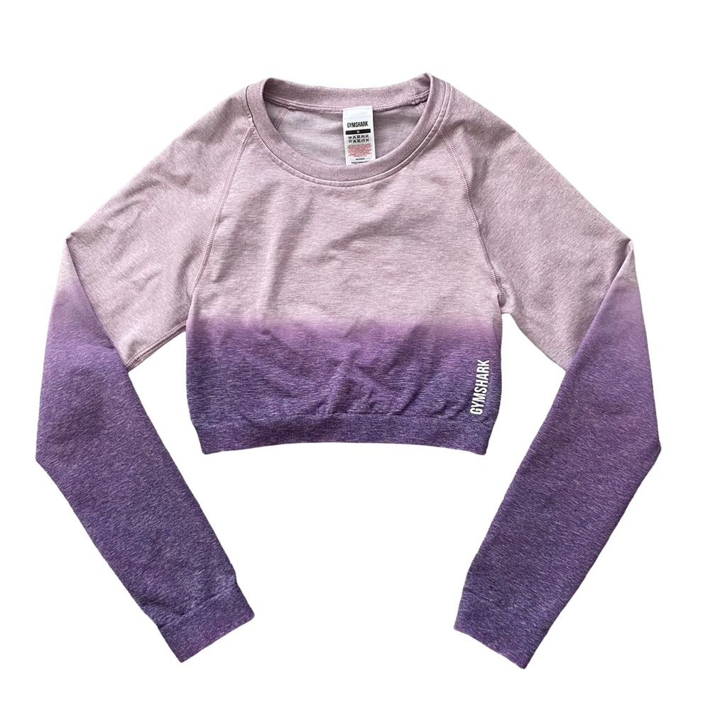 Gymshark Adapt Ombre Seamless Long Sleeve Crop Top Size Medium